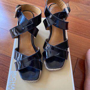 Black Wedge Sandals - Michael Kors Size 6